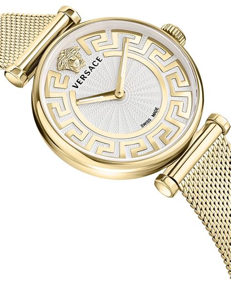 versace gold mesh girls|Versace Women's Swiss Greca Chic Gold Ion Plated Stainless .